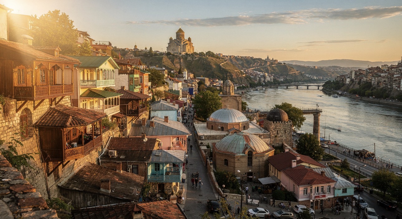 Old Tbilisi at sunset, Georgia